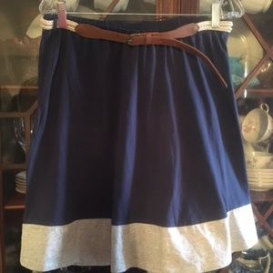 Jersey Knit TwoTone Skirt
